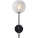 Izora LED 7 inch Black / Frosted Sconce Wall Light